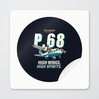 Thumbnail for Vulcanair P.68 - Cartoon - Circle Sticker - Peel