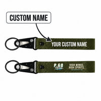 Thumbnail for Vulcanair P.68 Hawk-Shaped Key Chains - Dark Green - Cartoon - Personalized