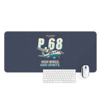 Thumbnail for Vulcanair P.68 - Cartoon - Desk Mat - Navy Blue