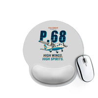 Thumbnail for Vulcanair P.68 - Cartoon - Ergonomic Mouse Pad - Light Gray
