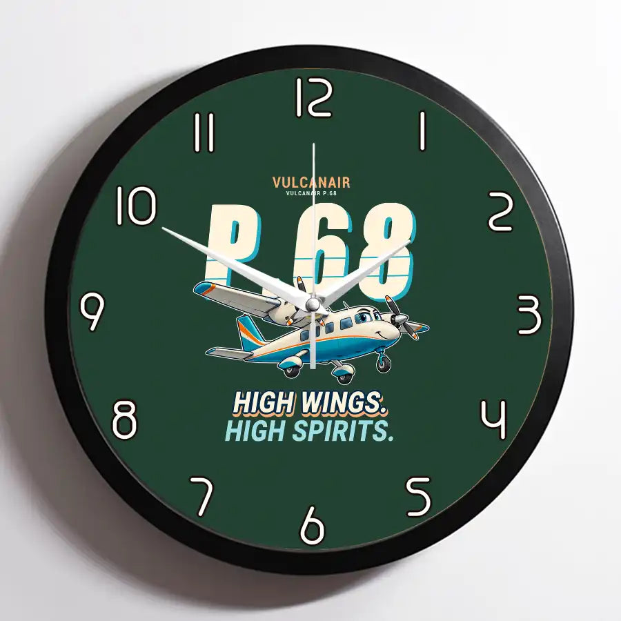 Vulcanair P.68 - Cartoon - Framed - Dark Green