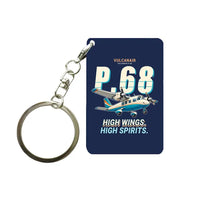 Thumbnail for Vulcanair P.68 - Cartoon - Key Chain - Navy Blue
