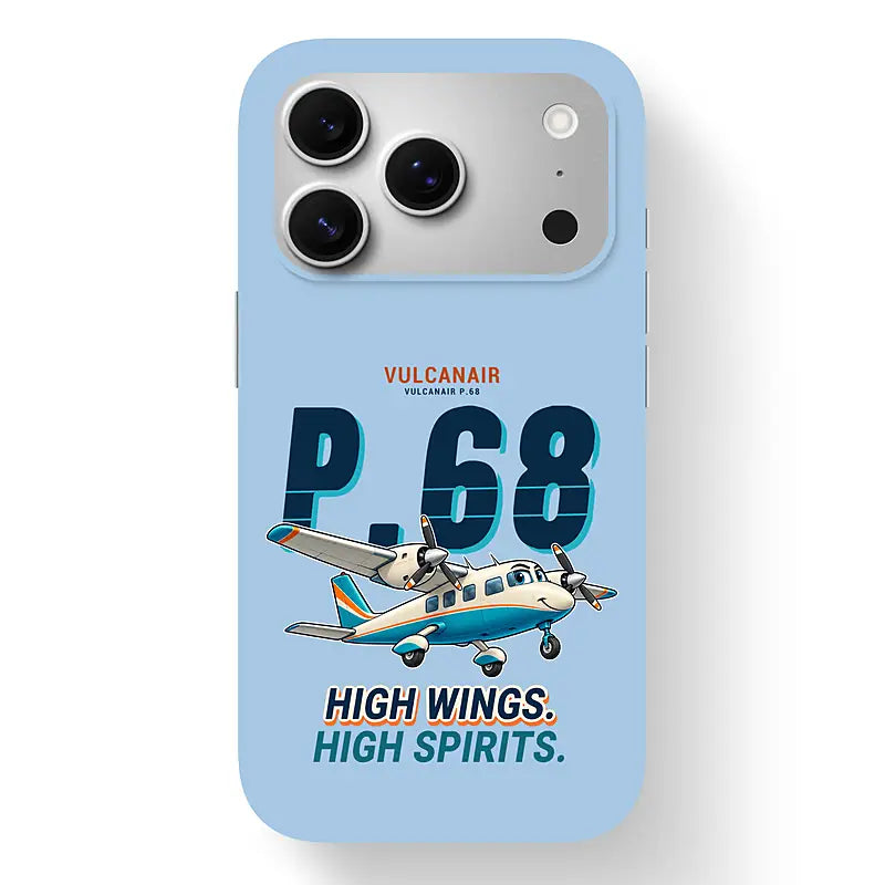 Vulcanair P.68 - Cartoon - MagSafe iPhone 17 Pro - Light Blue