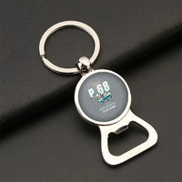 Thumbnail for Vulcanair P.68 - Cartoon + Name - Bottle Opener Key Chain - Gray