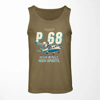 Thumbnail for Vulcanair P.68 - Cartoon - Tank Top - Green Army