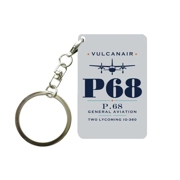 Vulcanair P.68 - Heritage - Key Chain - Light Gray