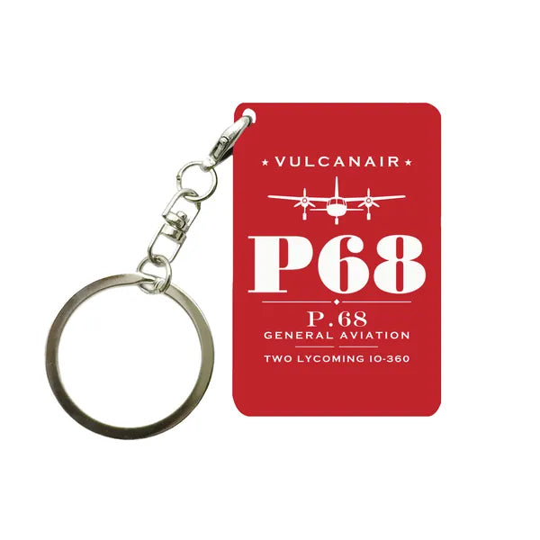 Vulcanair P.68 - Heritage - Key Chain - Red