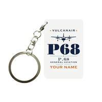 Thumbnail for Vulcanair P.68 - Heritage + Name - Key Chain - White