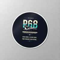 Thumbnail for Vulcanair P.68 - Original - Circle Sticker - Close-up