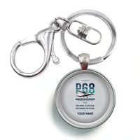 Thumbnail for Vulcanair P.68 - Original + Name - Circle Key Chain - Light Gray