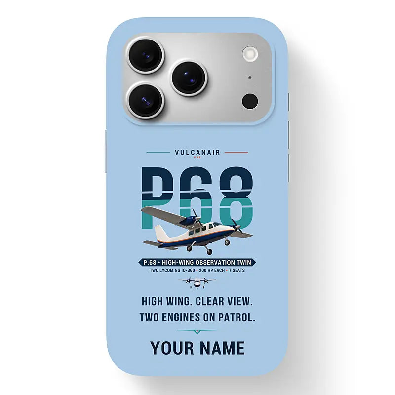 Vulcanair P.68 - Original + Name - MagSafe iPhone 17 Pro - Light Blue