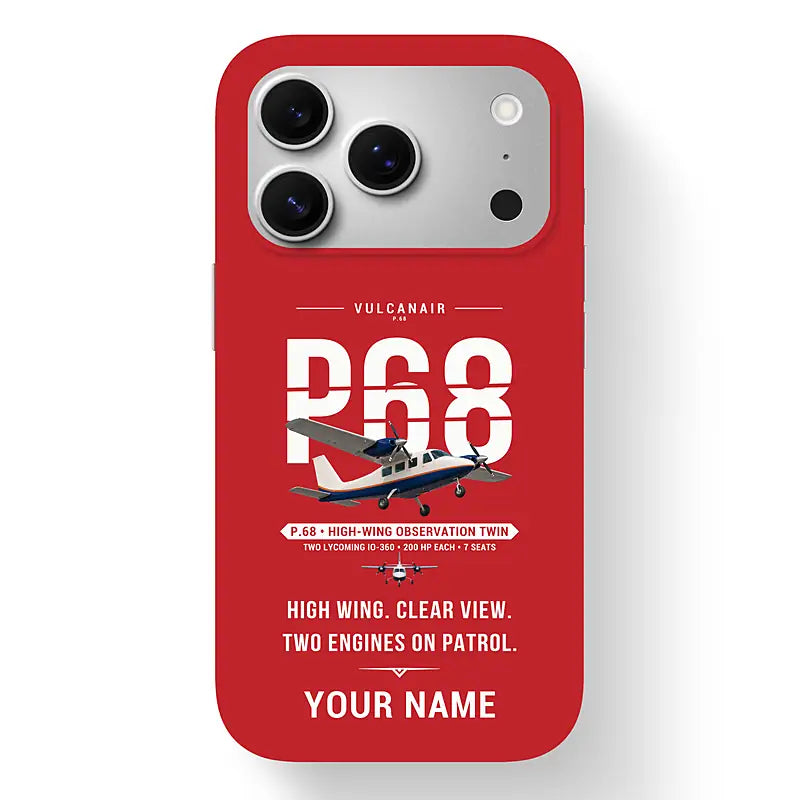 Vulcanair P.68 - Original + Name - MagSafe iPhone 17 Pro - Red