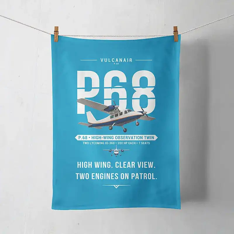 Vulcanair P.68 - Original - Towel - Turquoise