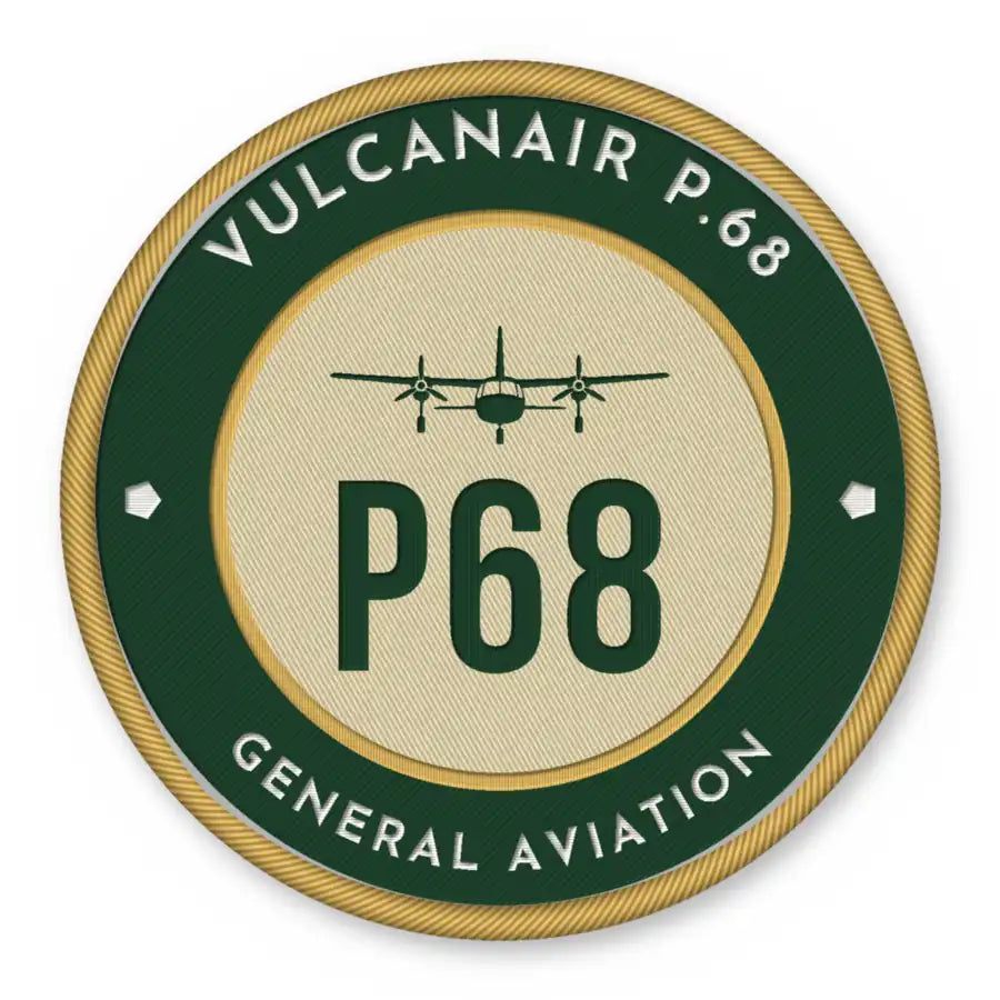 Vulcanair P.68 Patches - Circle - Forest Gold