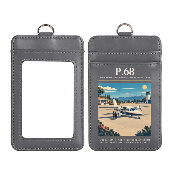 Vulcanair P.68 - Poster - ID Card Holder - Gray