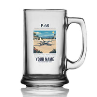 Thumbnail for Vulcanair P.68 - Poster + Name - Beer Glass with Holder