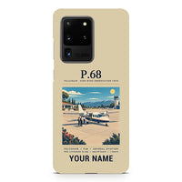 Thumbnail for Vulcanair P.68 - Poster + Name - Samsung Case - Beige