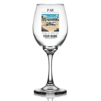 Thumbnail for Vulcanair P.68 - Poster + Name - Wine Glass