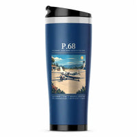 Thumbnail for Vulcanair P.68 - Poster - Stainless Steel (No Holder) - Blue