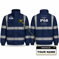 Thumbnail for Vulcanair P.68 Reflective Winter Jackets - Heritage + Name - Navy Blue