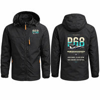 Thumbnail for Vulcanair P.68 Stylish Jackets - Hooded Windbreaker - Original - Black
