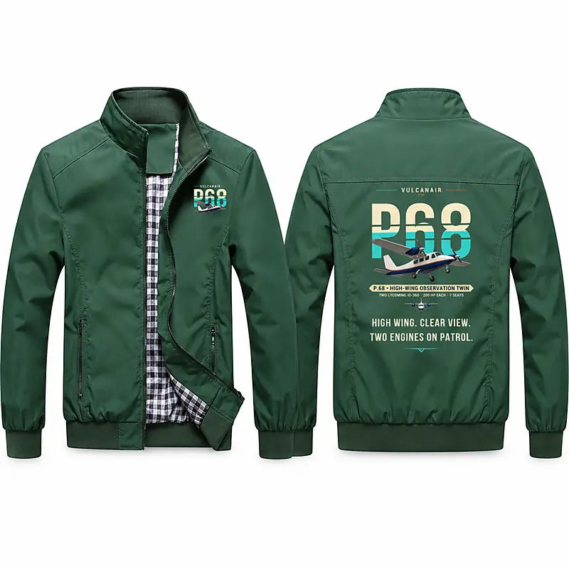 Vulcanair P.68 Stylish Jackets - Stand Collar - Original - Green