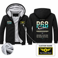 Thumbnail for Vulcanair P.68 Zipped Sweatshirts - Original + Name - Black