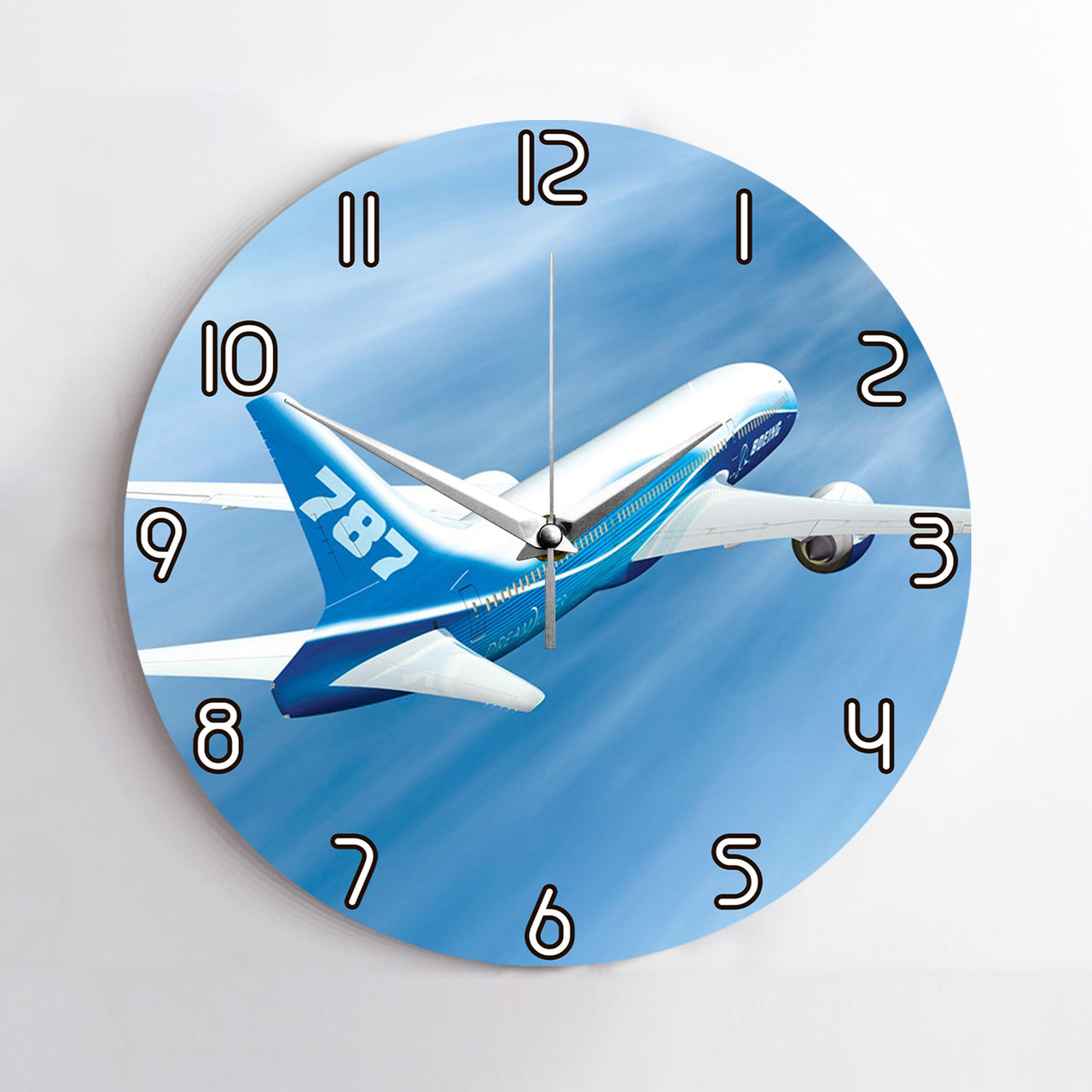 Beautiful Painting of Boeing 787 Dreamliner Printed Wall Clocks