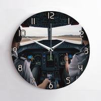 Thumbnail for Departing Aircraft's Cockpit Printed Wall Clocks