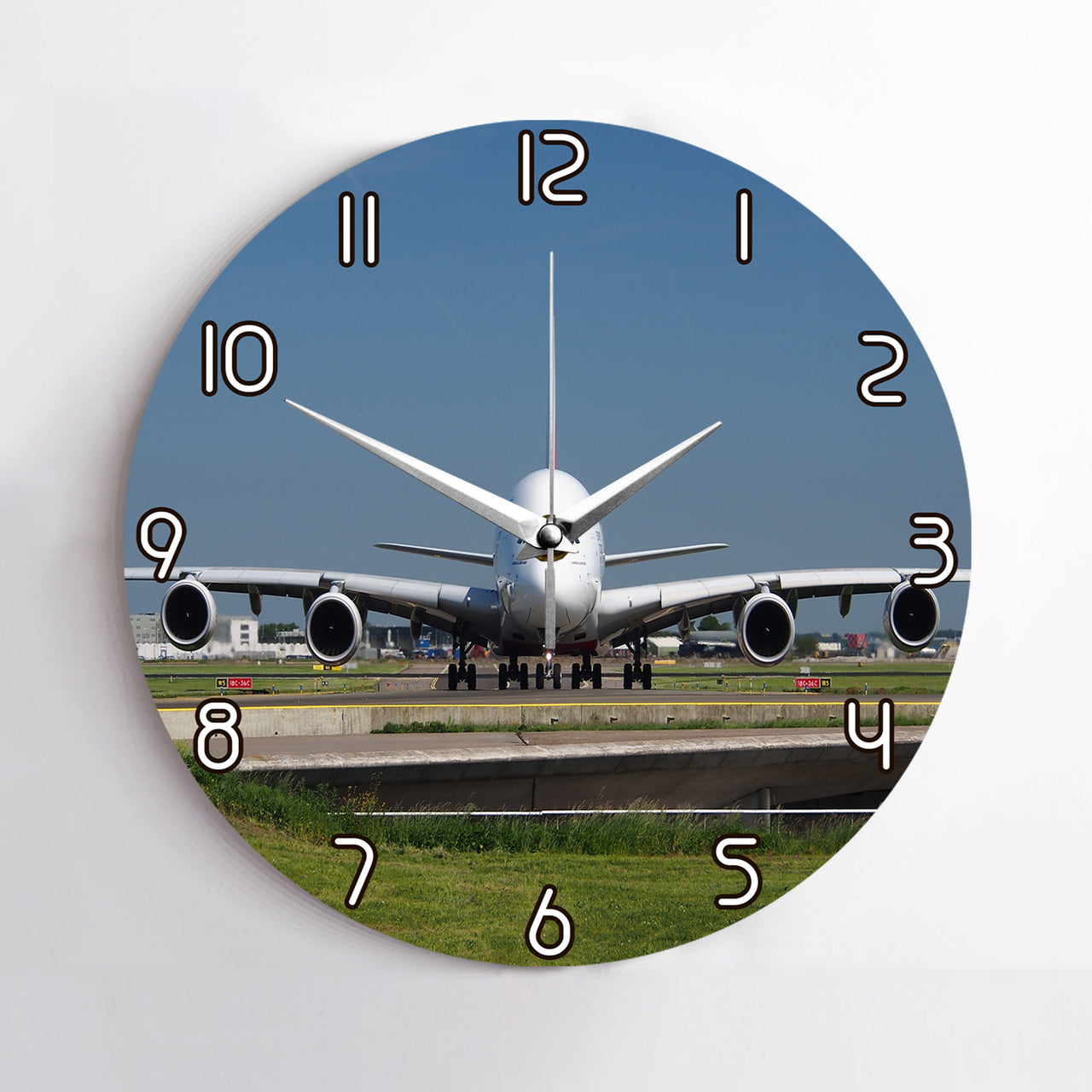 Face to Face with Airbus A380 Printed Wall Clocks