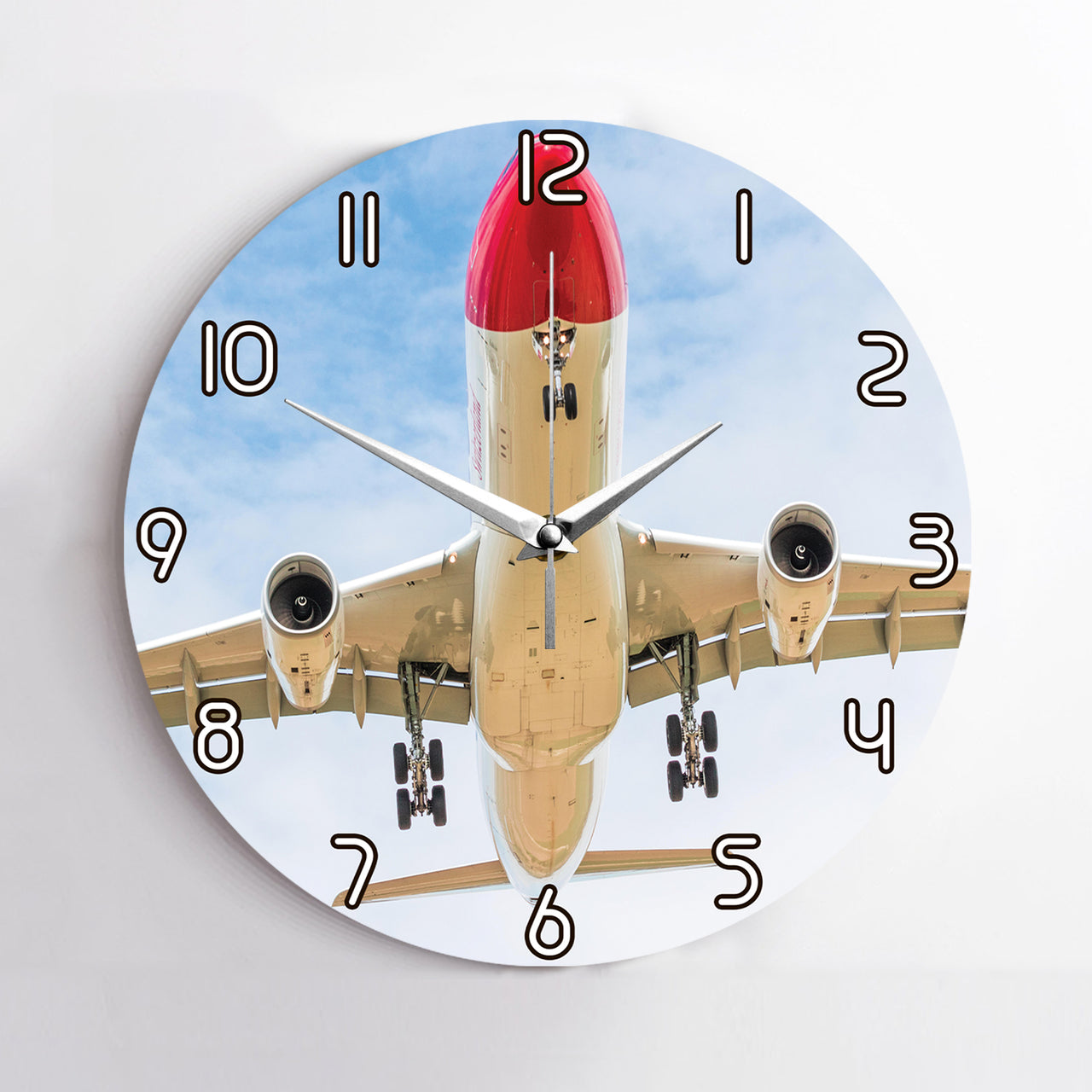 Beautiful Airbus A330 on Approach Printed Wall Clocks