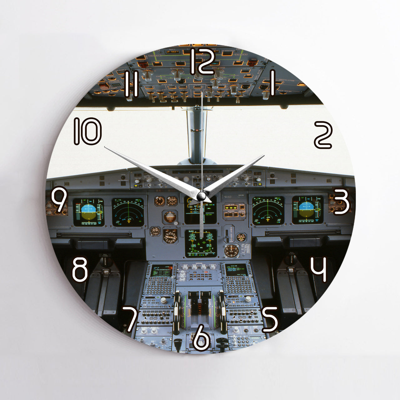 Airbus A320 Cockpit (Wide) Printed Wall Clocks
