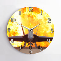 Thumbnail for Face to Face with Air Force Jet & Flames Printed Wall Clocks