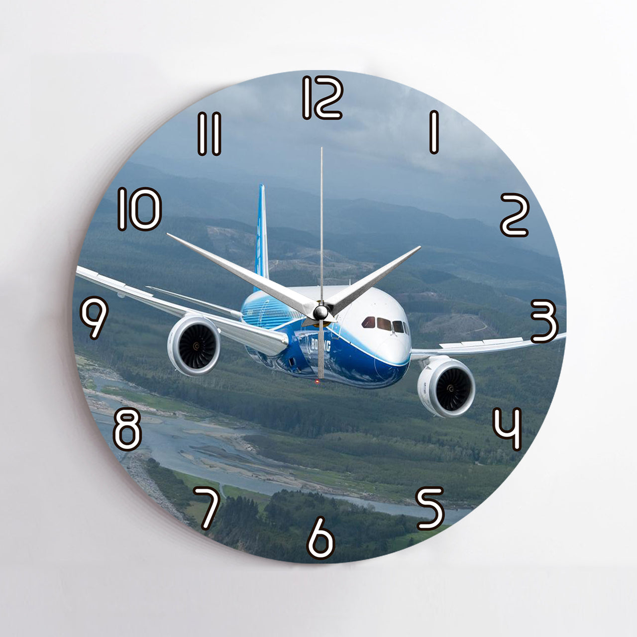 Cruising Boeing 787 Printed Wall Clocks