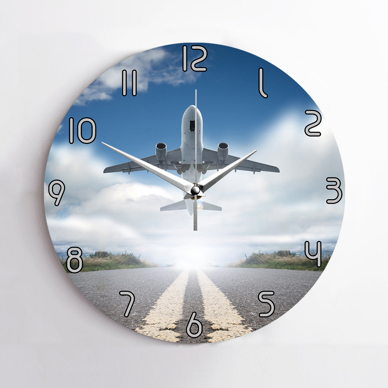 Taking Off Aircraft Printed Wall Clocks