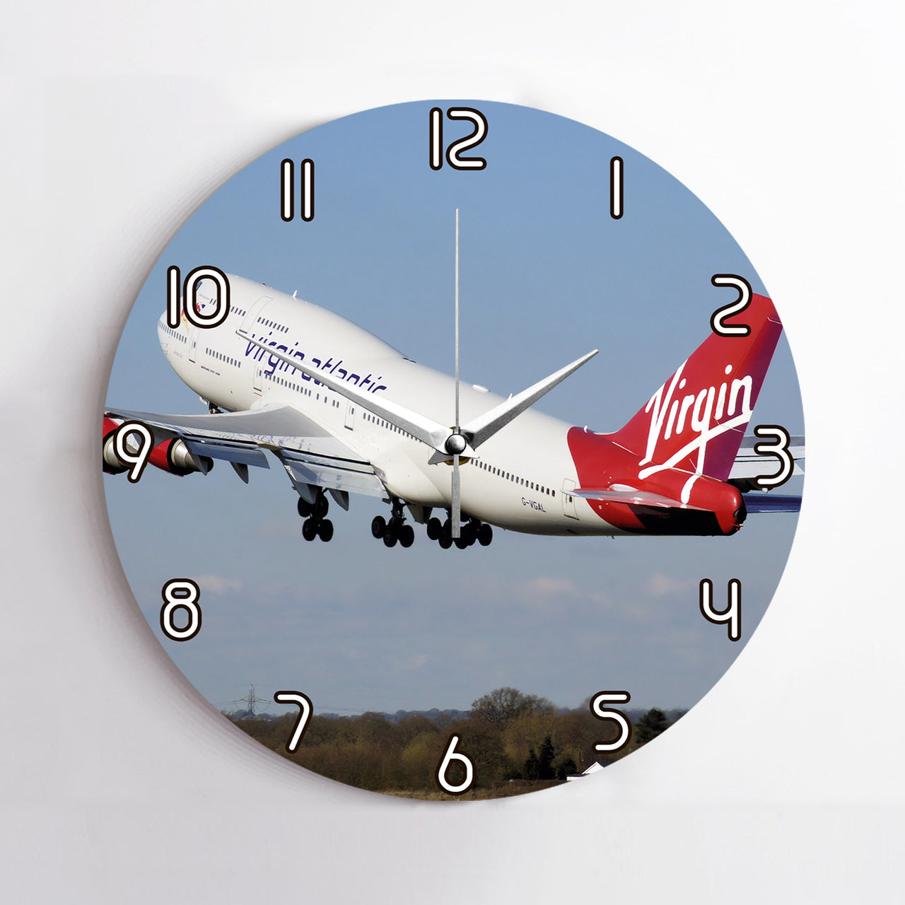 Virgin Atlantic Boeing 747 Printed Wall Clocks