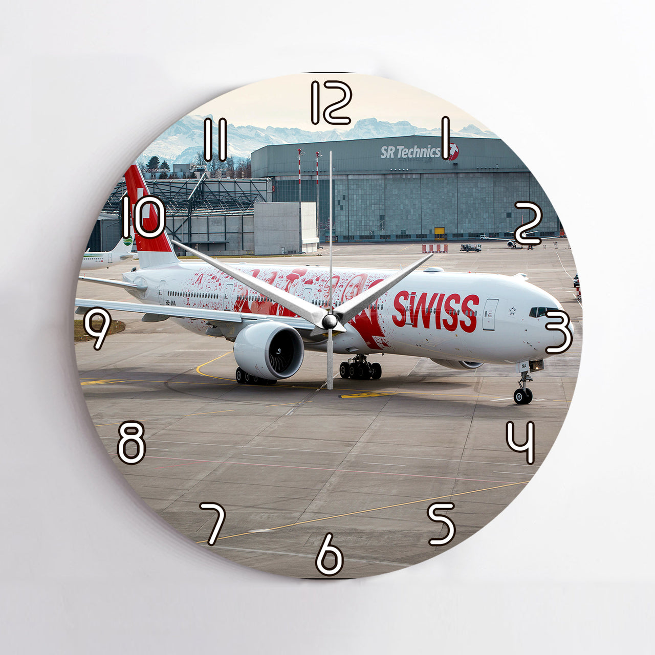 Swiss Airlines Boeing 777 Printed Wall Clocks