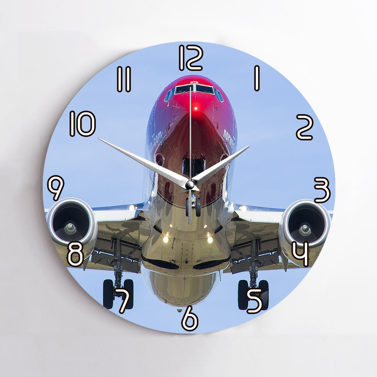 Face to Face with Norwegian Boeing 737 Printed Wall Clocks