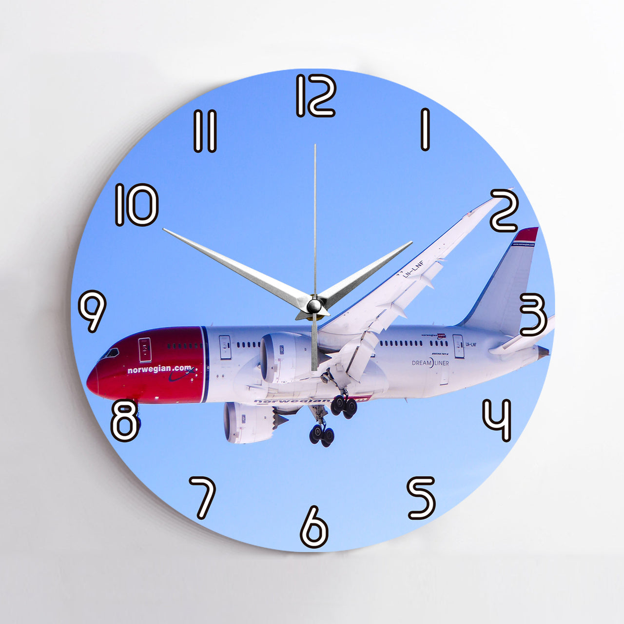 Norwegian Boeing 787 Printed Wall Clocks