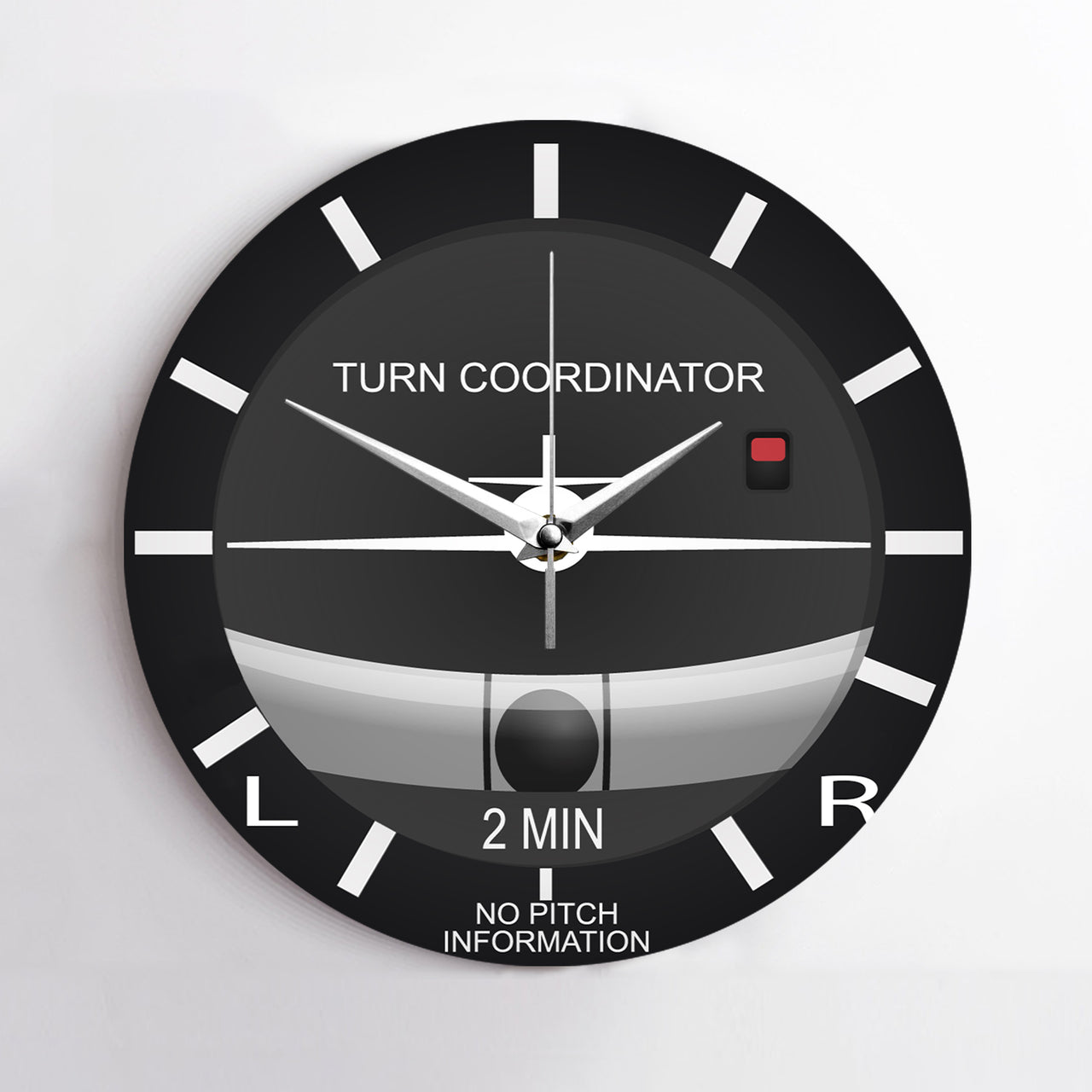 Airplane Instruments (Turn Coordinator) Designed Wall Clocks