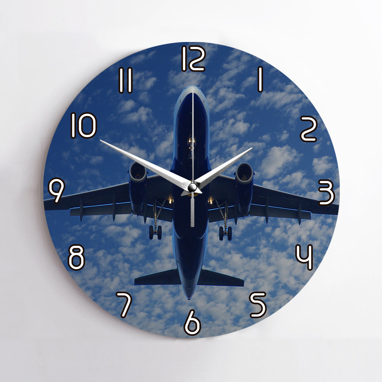 Airplane From Below Designed Wall Clocks