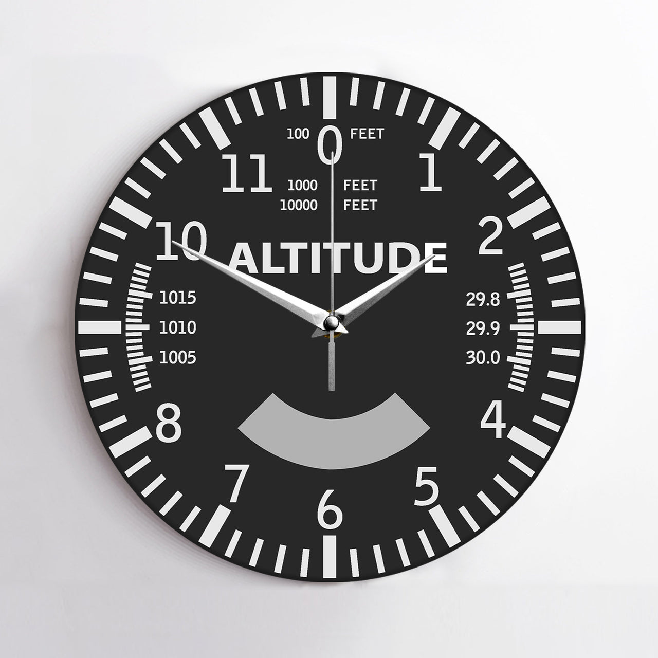Airplane Instruments (Altitude) Designed Wall Clocks