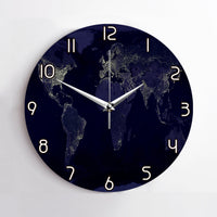 Thumbnail for World Map From Space Printed Wall Clocks