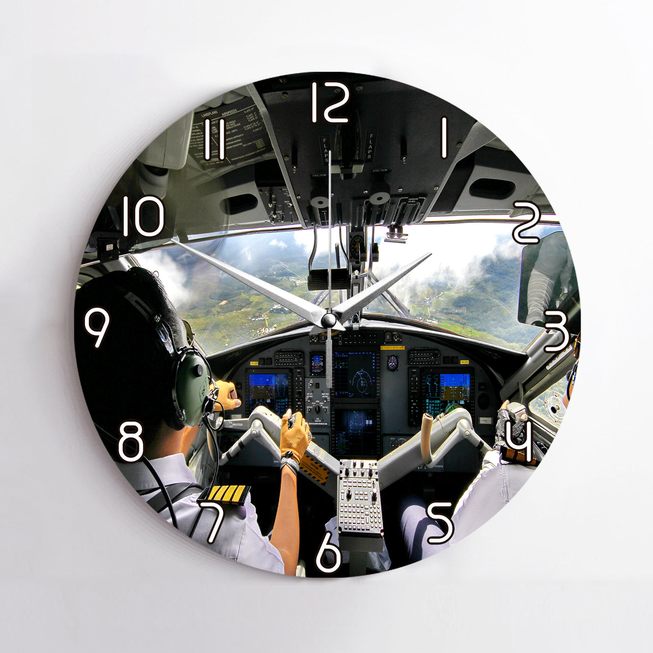 Fantastic Cockpit Shot Printed Wall Clocks