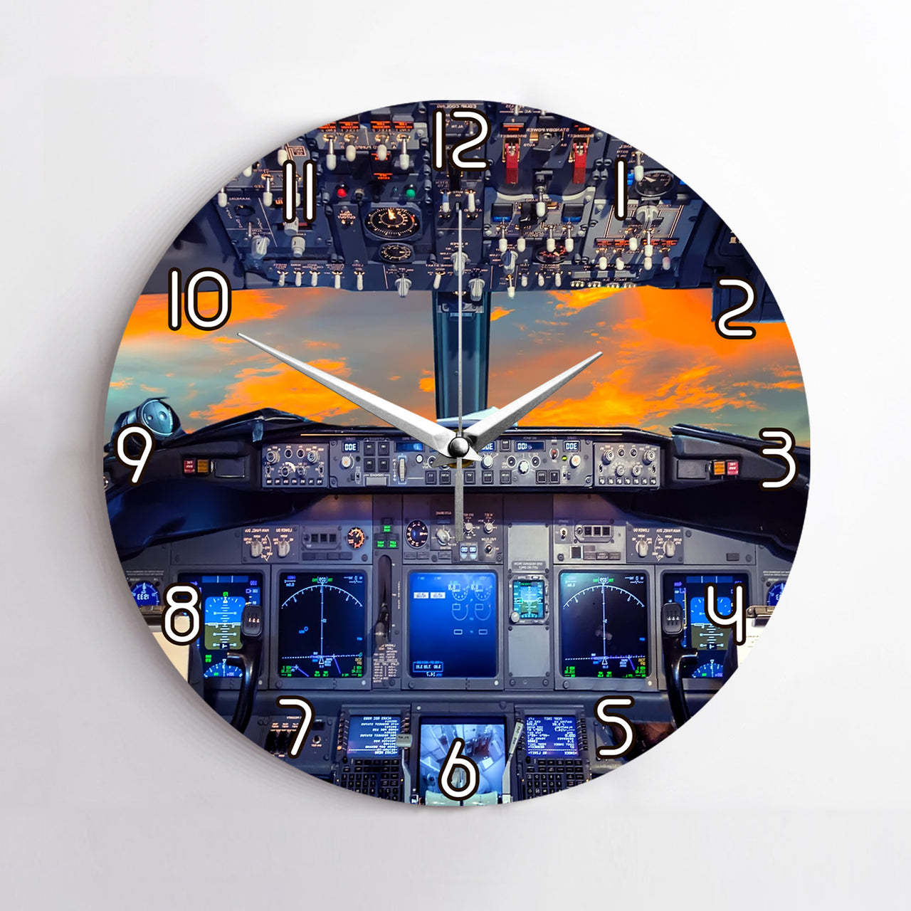 Amazing Boeing 737 Cockpit Printed Wall Clocks