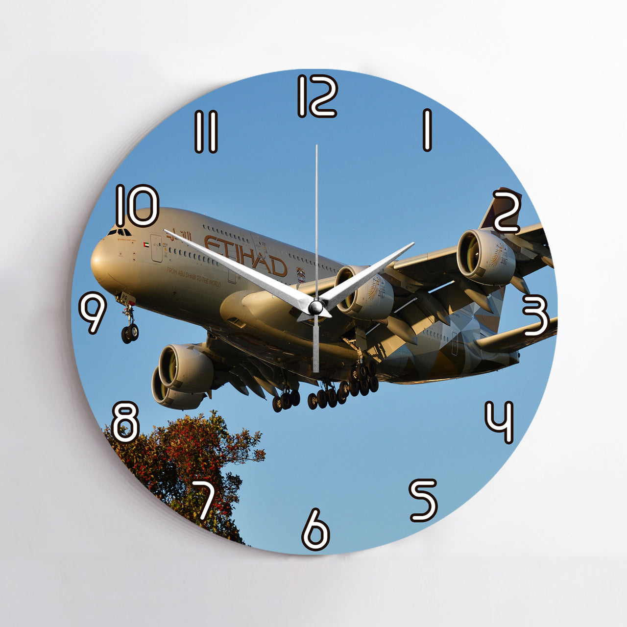 Etihad Airways A380 Printed Wall Clocks