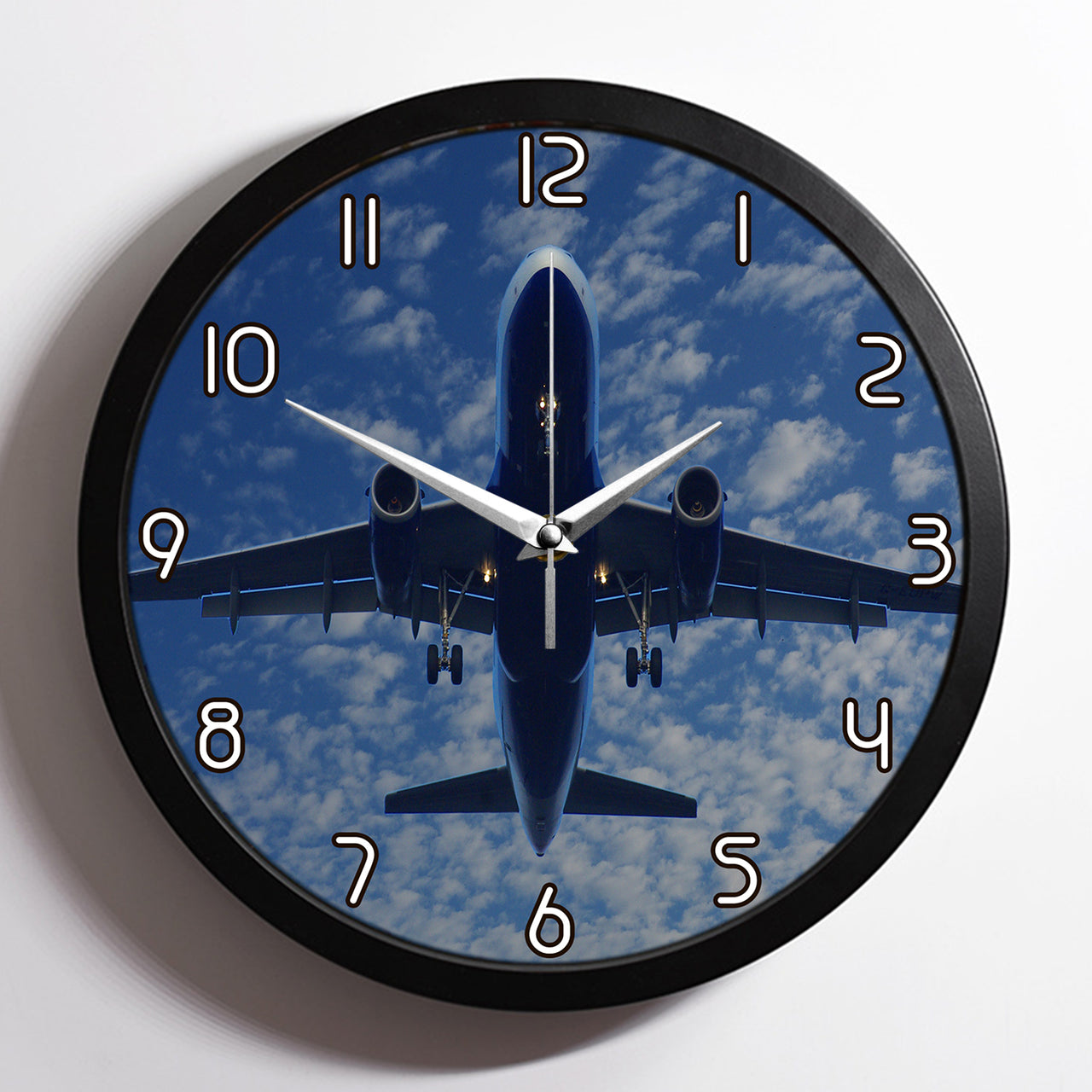 Airplane From Below Designed Wall Clocks