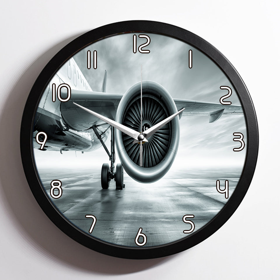 Super Cool Airliner Jet Engine Designed Wall Clocks Aviation Shop