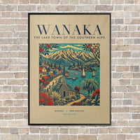 Thumbnail for WANAKA - Poster - Canvas Framed - Beige