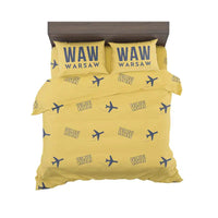 Thumbnail for Warsaw Chopin Airport (WAW) Bedding Sets & Blankets - Bedding Set - Pattern - Yellow